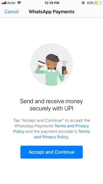 whatsapp upi payment
