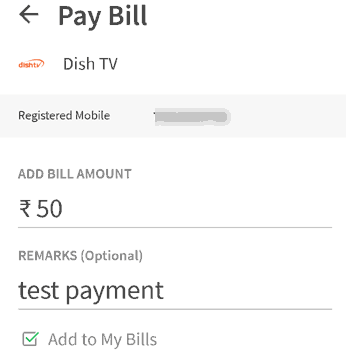 dish tv payment