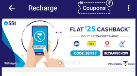 sbi pay cashback offers on recharge