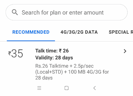 recharge plans