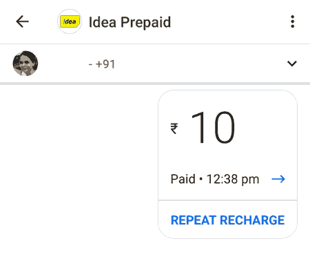 past recharges