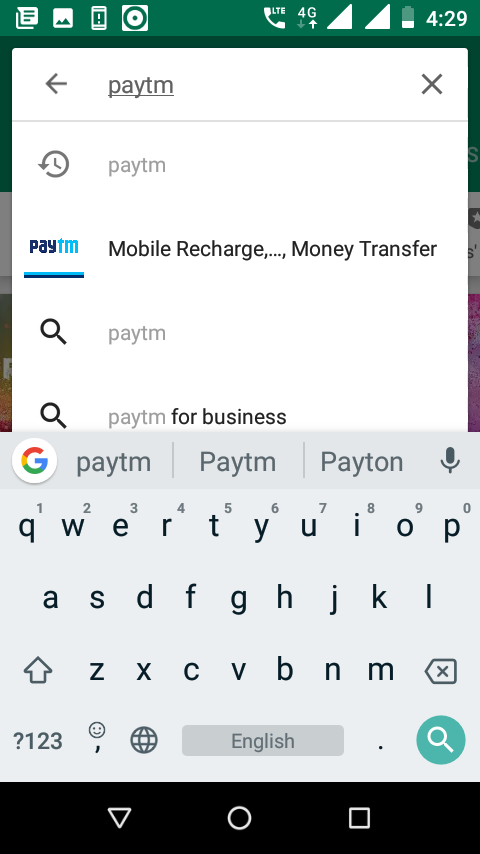 Paytm Home page