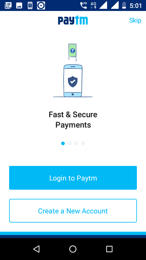 Create New Paytm Account