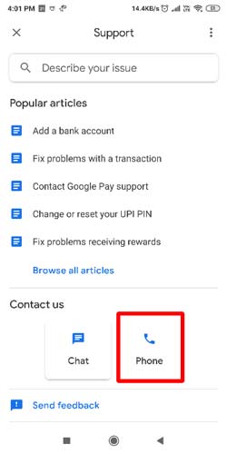 Google Pay Helpline Number Up