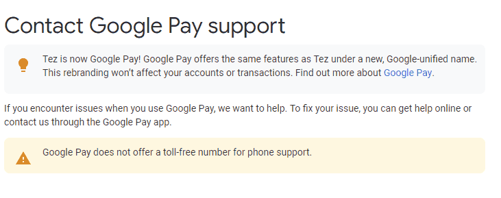 google pay support