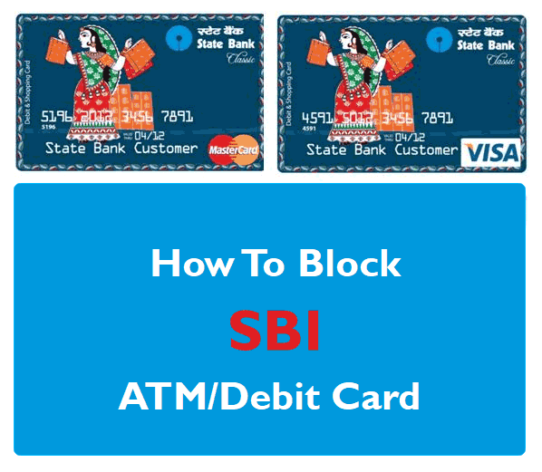 SBI ATM card block methods