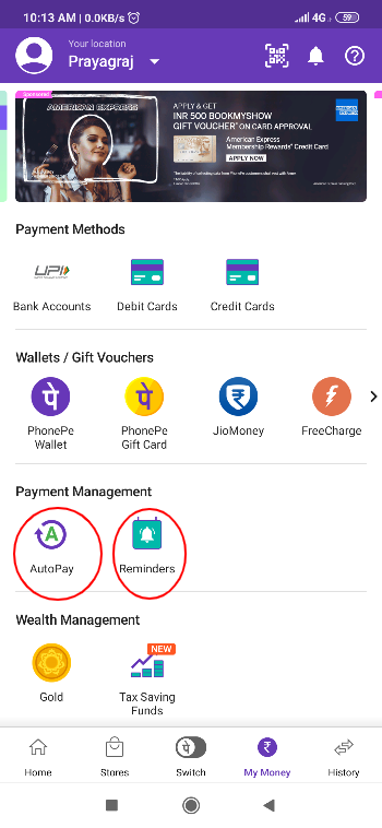 phonepe auto pay