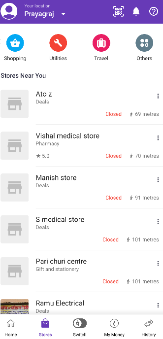 nearby stores
