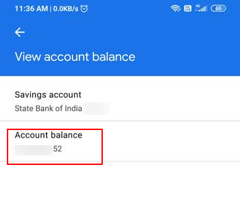 google payment balance