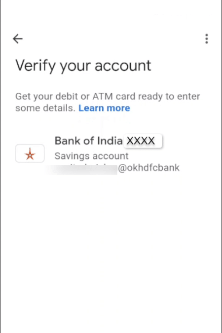 verify bank account