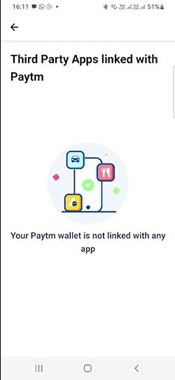 third party apps linked with paytm