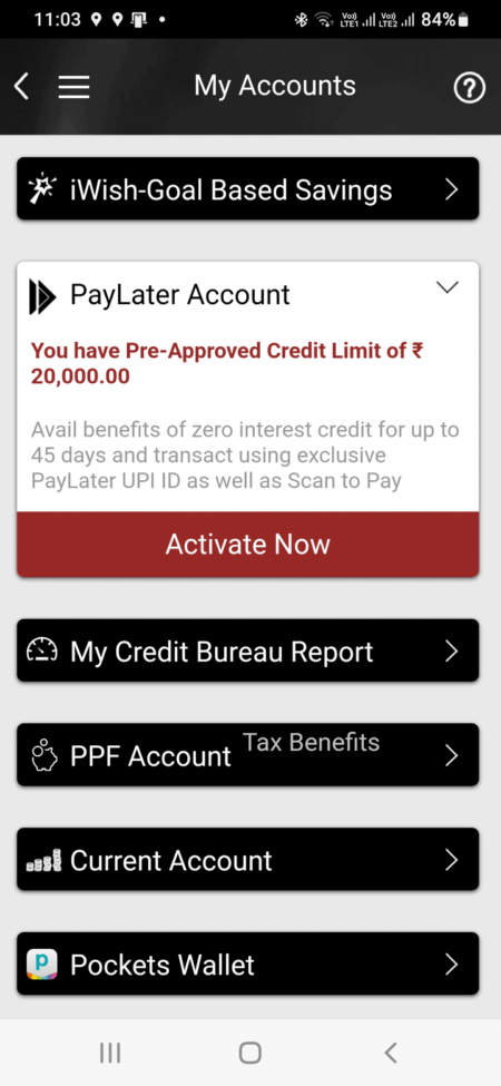  limit of pay later account